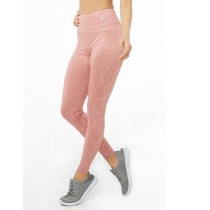 Rose Gold Geometric Foil Leggings